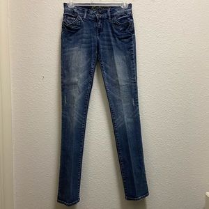 Straight-Skinny Leg Blue Jeans (Morgan Style)